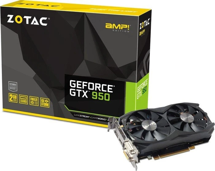 Zotac GeForce GTX 950 AMP!, 2GB GDDR5, 2x DVI, HDMI, DP
