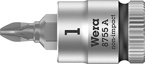 Wera 8755 A Zyklop Pozidriv Steckschlüssel 1/4", PZ1x28mm
