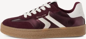 Tamaris Ledersneaker Low bordeaux met. (Damen)