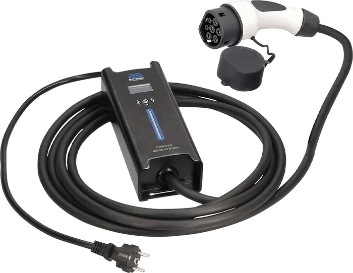 as-Schwabe Mobiles Ladegerät MODE 2 Schutzkontaktstecker - Typ 2, 5m Ladekabel