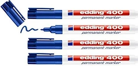 edding 400 Permanentmarker blau, 4er-Pack