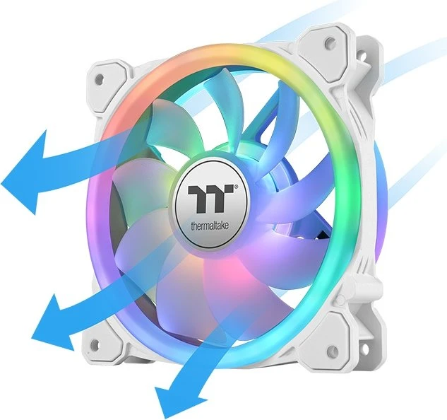 Thermaltake SWAFAN 14 RGB TT Premium Edition Snow White, weiß, LED-Steuerung, 140mm, 3er-Pack