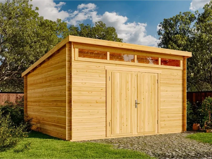 Alpholz Gartenhaus Maria-Viva28 449x427cm imprägniert natur