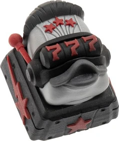 Ducky x Hot Keys Project Ducky League Keycap Dark Edition - Lucky, Kunstharz (Resin), schwarz/grau/rot, 1 Taste