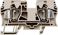 Weidmüller ZDU 16 Durchgangs-Reihenklemme, Zugfederanschluss, 16 mm², 1000 V, 76 A, dunkelbeige