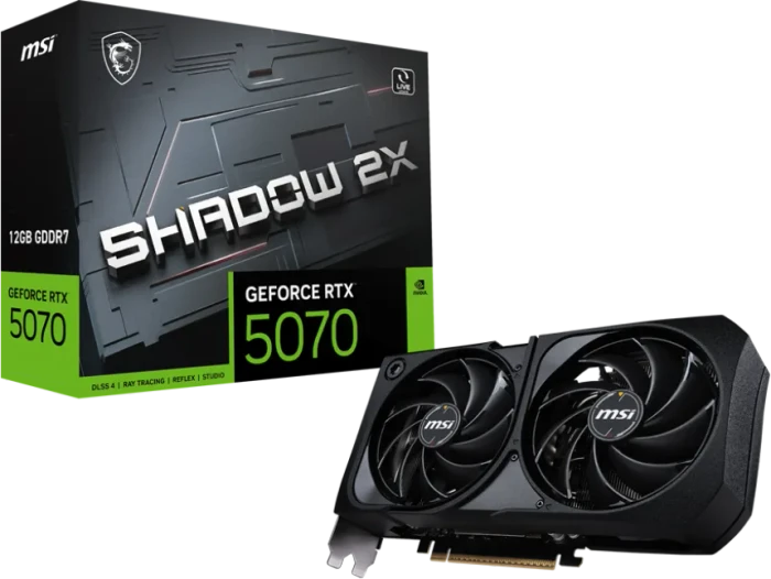 MSI GeForce RTX 5070 12G Shadow 2X, G5070-12S2, 12GB GDDR7, HDMI, 3x DP