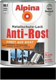 Alpina Farben Metallschutz-Lack Anti-Rost außen hellgrau glänzend, 2.5l