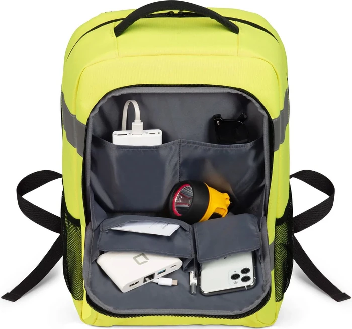 Dicota HI-VIS Base Laptop-Rucksack, gelb