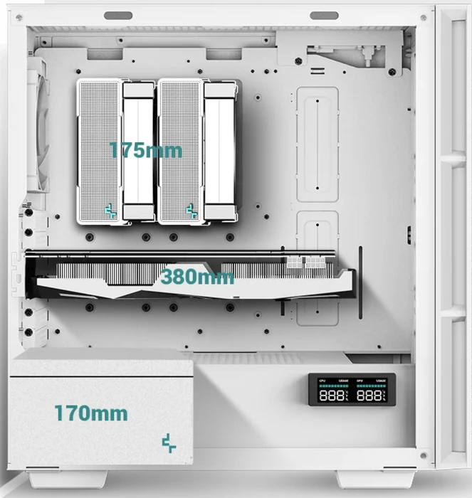 DeepCool CH560 Digital WH, weiß, Glasfenster