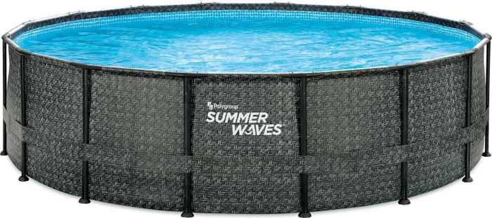 Summer Waves Elite Frame Pool rund 488x122cm steinoptik