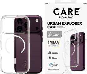 PanzerGlass Care Urban Explorer Case w. White MagSafe für Apple iPhone 18 Pro transparent