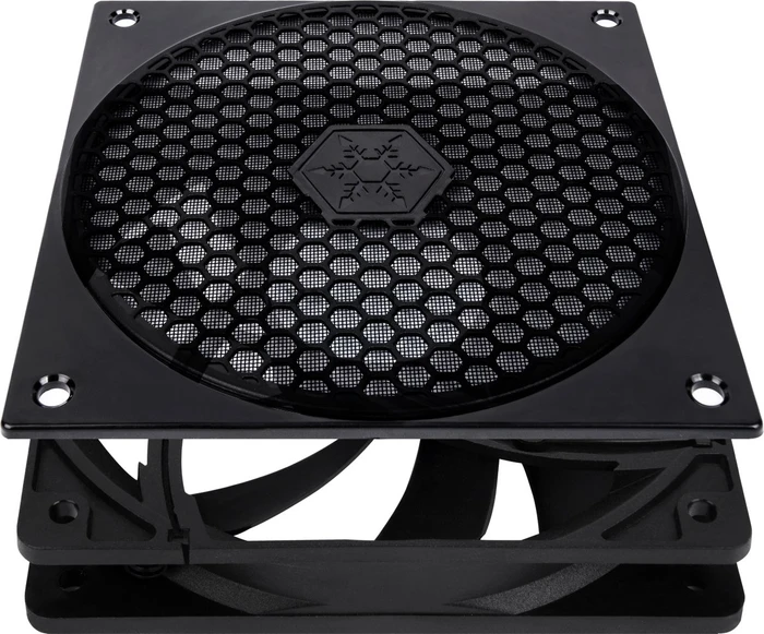 SilverStone FF121B, Lüftergitter mit Staubfilter 120mm, schwarz