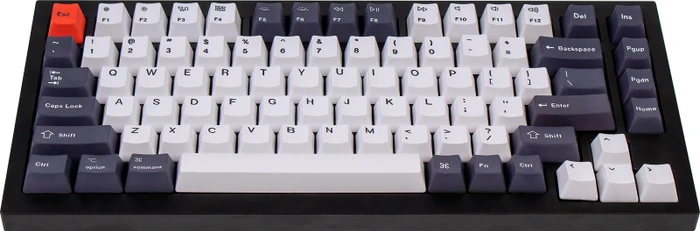 Keychron Q1/Q2/K2 OEM Dye-Sub Keycap-Set Bluish Black White, Kunststoff (PBT), Bluish Black White, schwarz/blau/weiß, 97 Tasten (83+14), ANSI-US