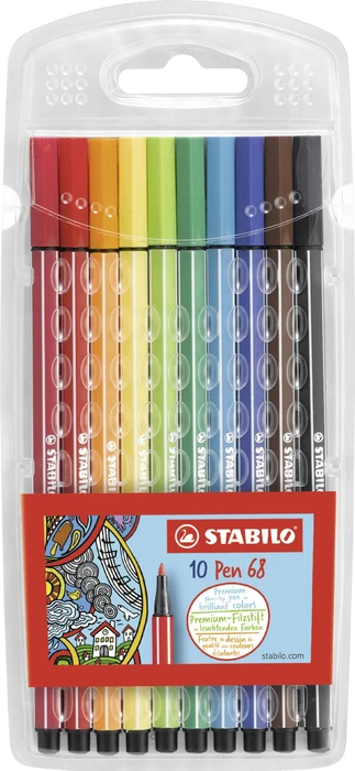 STABILO Pen 68 sortiert, 10er-Set, Etui