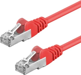 goobay Patchkabel, Cat5e, F/UTP, RJ-45/RJ-45, 0.25m, rot