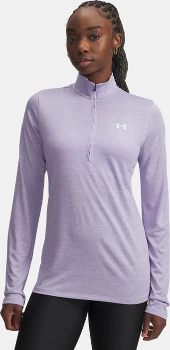 Under Armour Tech Twist Half Zip Funktionsshirt langarm transparent/weiß (Damen)