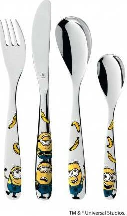 WMF Disney Minions Kinderbesteck-Set, 4-tlg. (12.8607.6040)