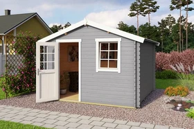 Lasita Maja Wels 3 Gartenhaus lichtgrau