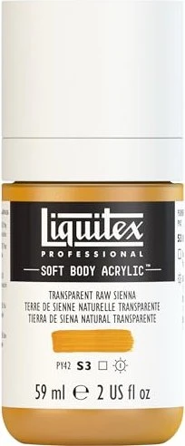Liquitex Professional Soft Body Acrylic transparent raw sienna, 59ml
