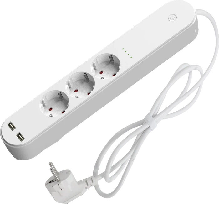Denver SHP-310U Smart Steckdosenleiste 3-fach, 3680W, 2x USB-A, Smart-Steckdosenleiste