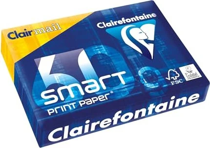 Clairefontaine Smart Print Paper Kopierpapier matt hochweiß, A4, 60g/m², 500 Blatt