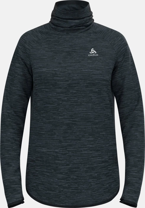 Odlo Run Easy Warm Laufshirt langarm black melange (Damen)