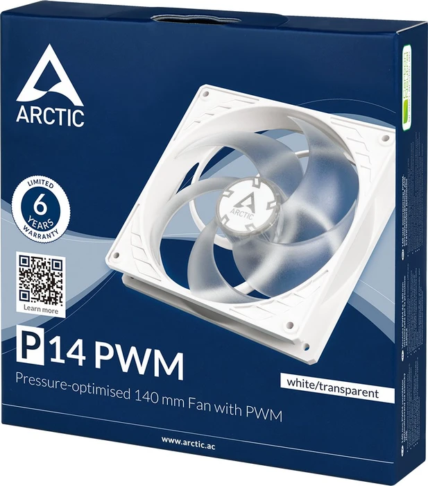 ARCTIC P14 PWM weiß/transparent, 140mm