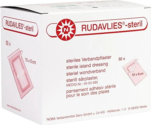 Nobamed Rudavlies steril, 6 x 10cm, 50 Stück