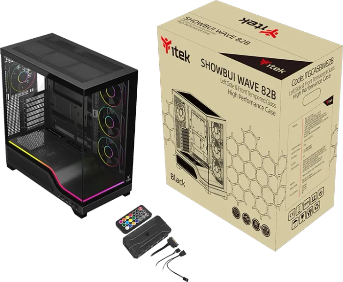 iTek Showbui Wave 82B Black, Glasfenster