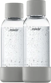 mysoda PET Sodaflasche Duo-Pack 500ml grau, 2 Stück