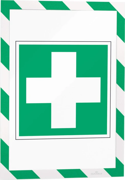 Durable Duraframe Magnetic Security Schutzrahmen, A4, grün/weiß, 5 Stück
