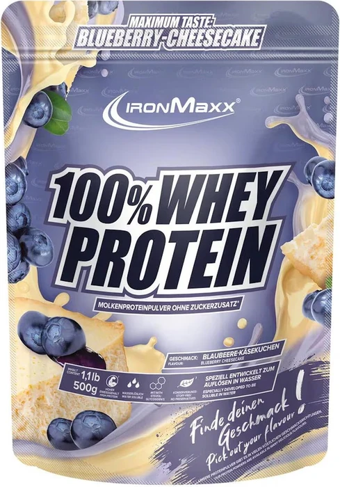 IronMaxx 100% Whey Protein Blueberry Cheesecake 500g