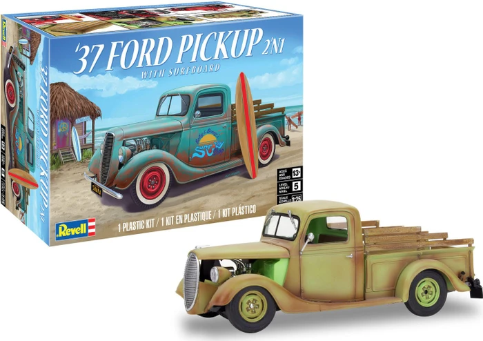 Revell 1937 Ford Pickup Street Rod with Surf Board
