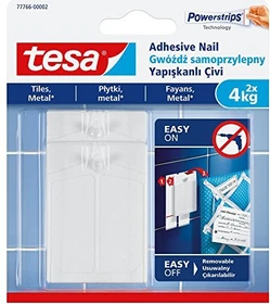 tesa Powerstrips Klebenagel Fliese/Metall weiß, 2 Stück