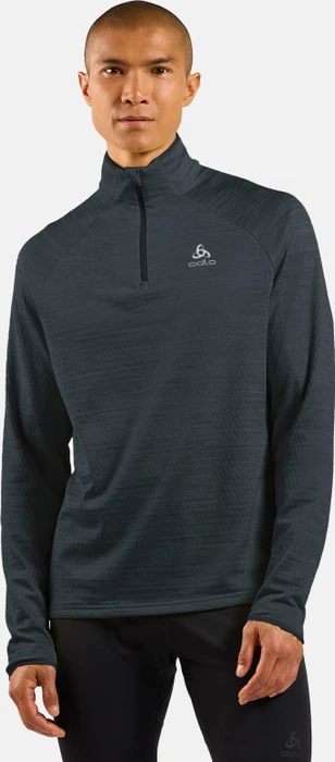 Odlo Run Easy Laufshirt langarm black melange (Herren)