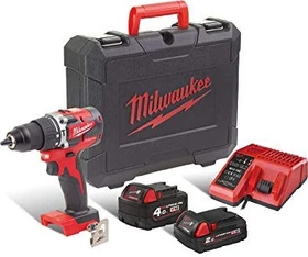 Milwaukee M18 CBLPD-402C Akku-Schlagbohrschrauber inkl. Koffer + 2 Akkus 2.0/4.0Ah