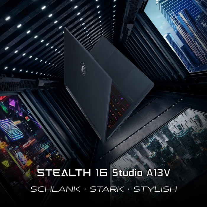 MSI Stealth 16 Studio A13VG-074, Star Blue, Core i7-13700H, 32GB RAM, 2TB SSD, GeForce RTX 4070, DE
