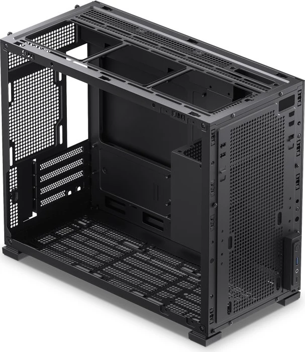 Jonsbo D31 Mesh Black, schwarz, Glasfenster