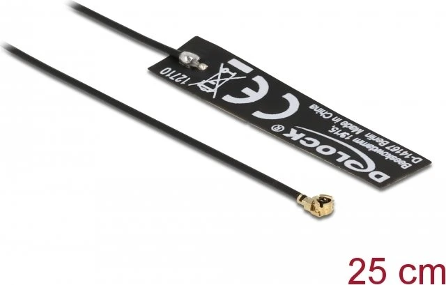 DeLOCK GNSS/BEIDOU/GALILEO/GLONASS/GPS, intern, I-PEX, 25cm Antenne, 2dBi