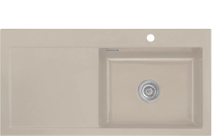 systemceram Mera 100 SL Einbau Becken rechts fango