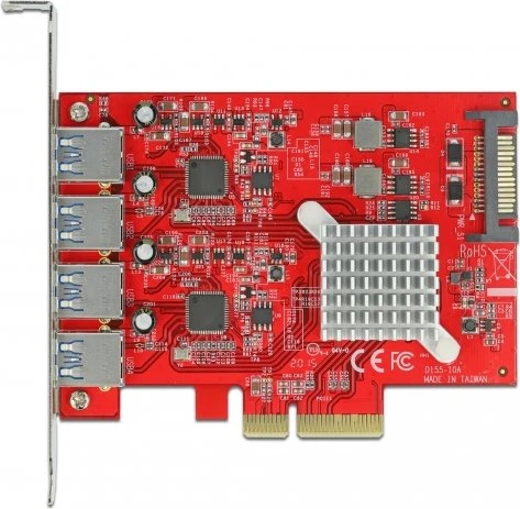 DeLOCK 4x USB-A 3.1, PCIe 3.0 x4