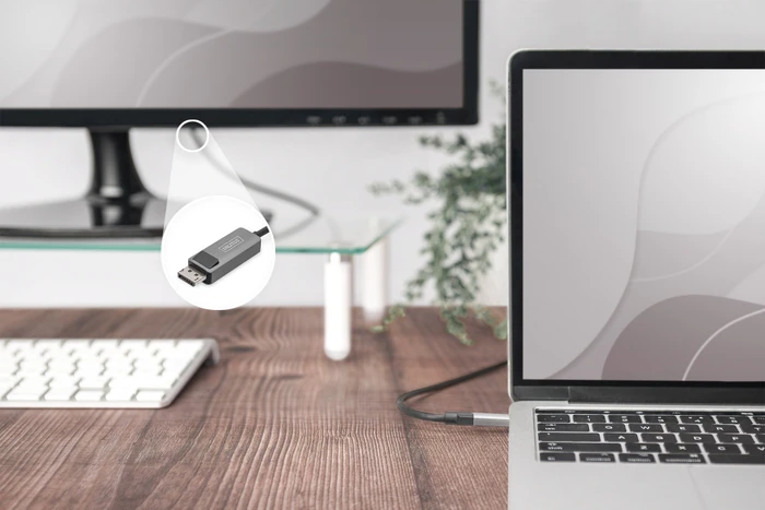 Digitus USB-C [Stecker] auf DisplayPort 1.4 [Stecker] 8K 30Hz Adapterkabel, 2m