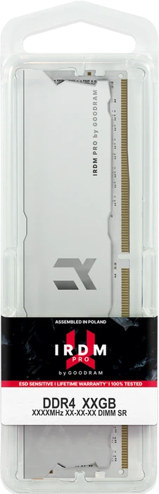 goodram IRDM PRO HOLLOW WHITE UDIMM 8GB, DDR4-3600, CL17-19-19, 1RX8