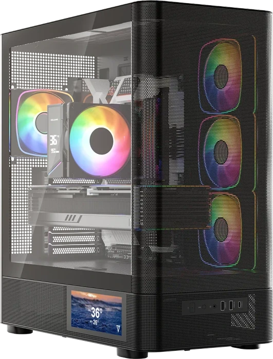 Modecom Volcano AQ400 ARGB Black, Glasfenster
