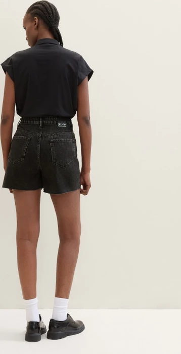 Tom Tailor Mom Jeansshorts Jeans clean dark stone black denim (Damen)