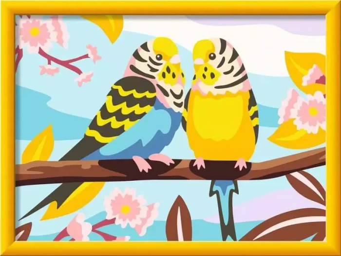 Ravensburger Malen nach Zahlen CreArt Bunte Wellensittiche