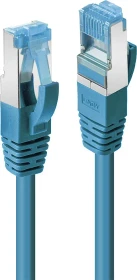 Lindy Patchkabel Slim, TPE (LSZH) flexibel, Cat6a, S/FTP, RJ-45/RJ-45, 5m, blau