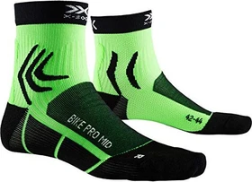 X-Bionic Bike Pro Mid Fahrradsocken opal black/amazonas green