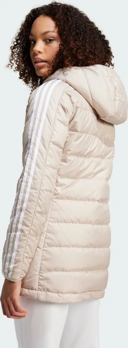 adidas Essentials 3-Streifen Light Hooded Mantel wonder beige (Damen)