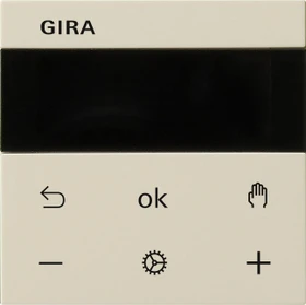 Gira System 3000 Raumtemperaturregler BT Cremeweiß glänzend, Wandthermostat